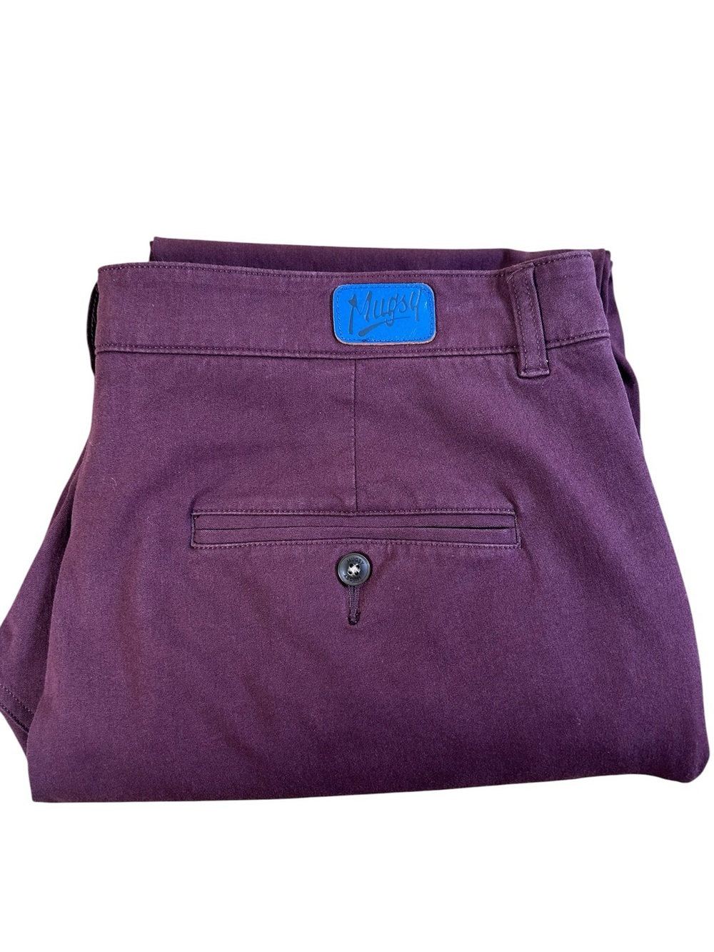 MUGSY‎ Ports Chinos Plum Burgundy 4-Way Stretch Pants Men 40x32 Straight
